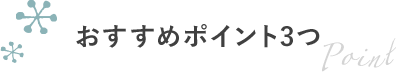 おすすめポイント3つ